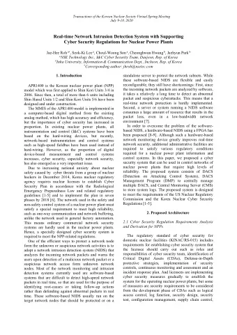 Real-time Network Intrusion Detection System with Supporting  Cyber Security Regulations for