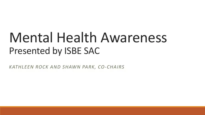 mental health awareness