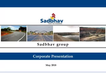 Corporate Presentation  May 2018  Disclaimer This presentation and the accompanying slides (the