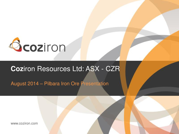 coz iron resources ltd asx czr