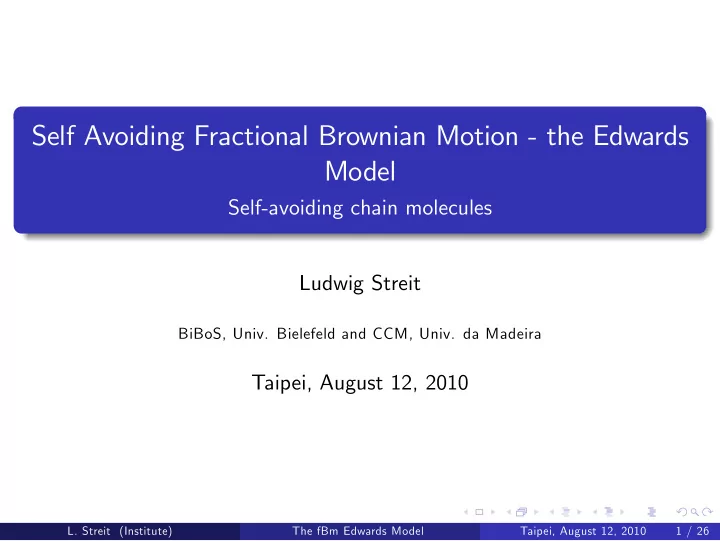 self avoiding fractional brownian motion the edwards model