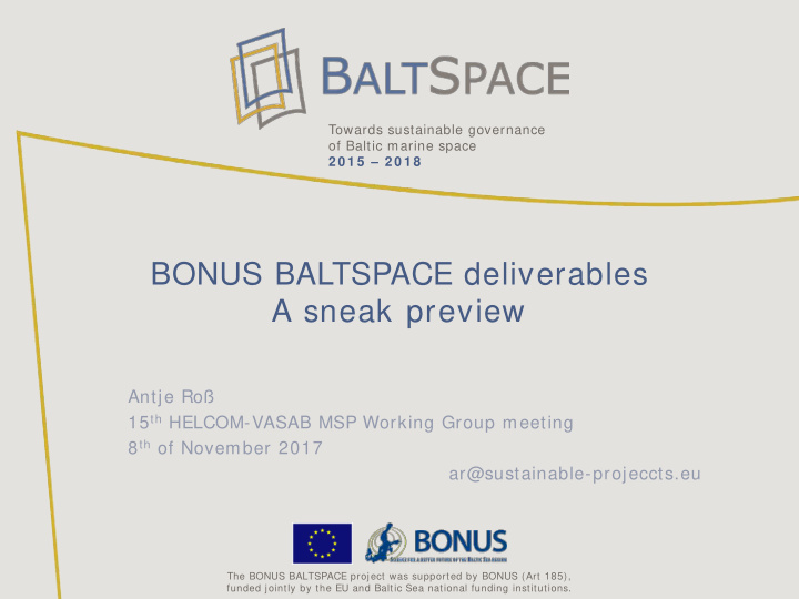 bonus baltspace deliverables a sneak preview
