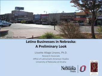 A Preliminary Look  Lissette Aliaga Linares, Ph.D.  Research Associate  Office of Latino/Latin