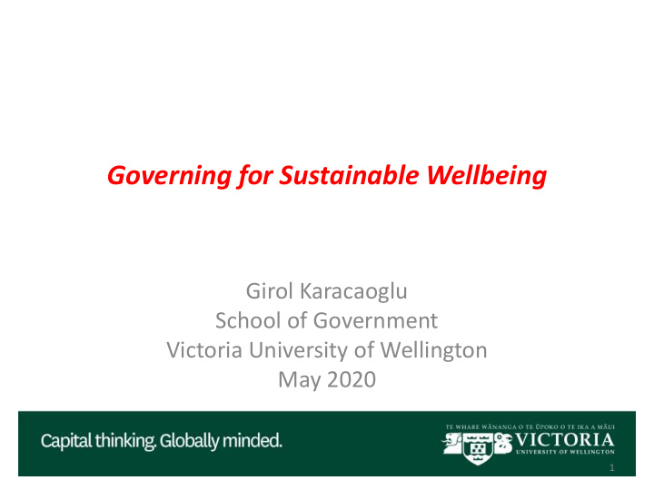 governing for sustainable wellbeing