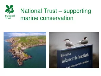 National Trust  supporting  marine conservation  NT involvement in coastal and  marine