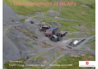 The development of HEAPs  Peter Herring,  English Heritage Characterisation team  East Knoyle March