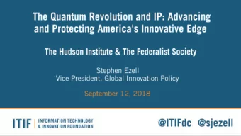 1. Need mechanisms to co-create intellectual property  domestically and to ensure its