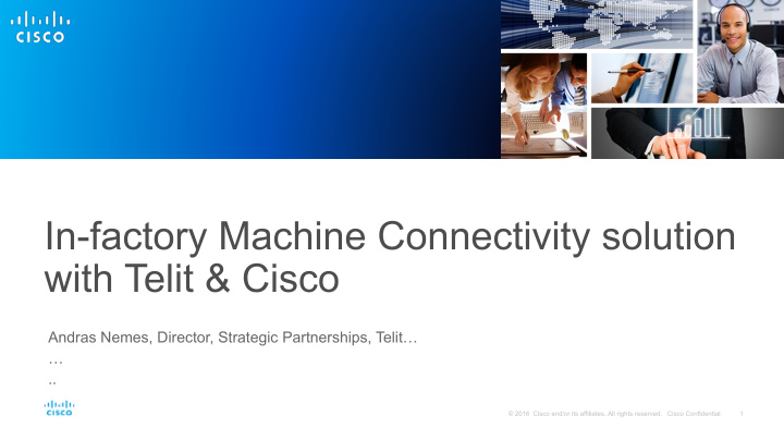 in factory machine connectivity solution with telit cisco