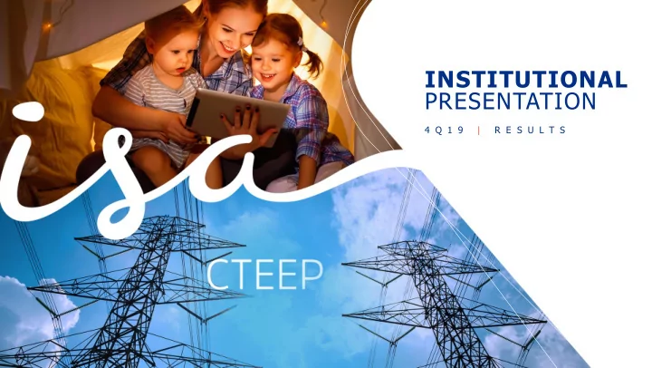 institutional presentation