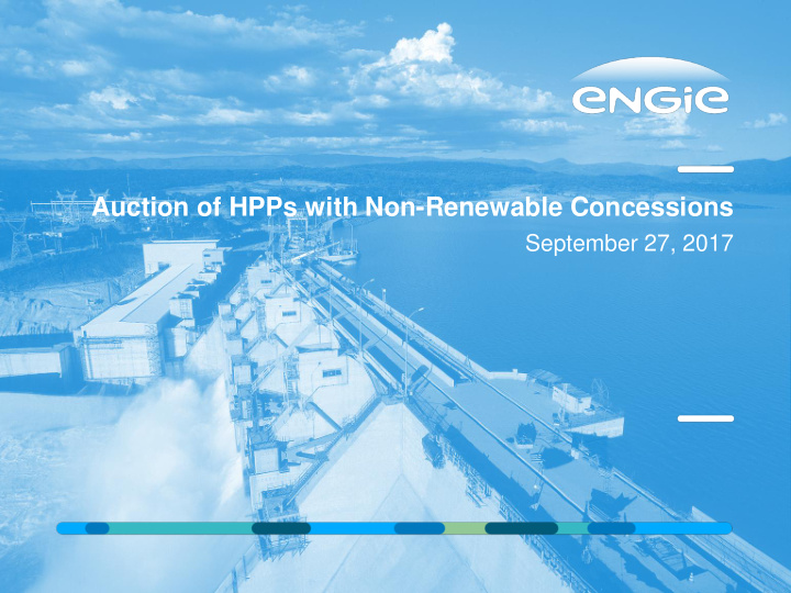 auction of hpps with non renewable concessions