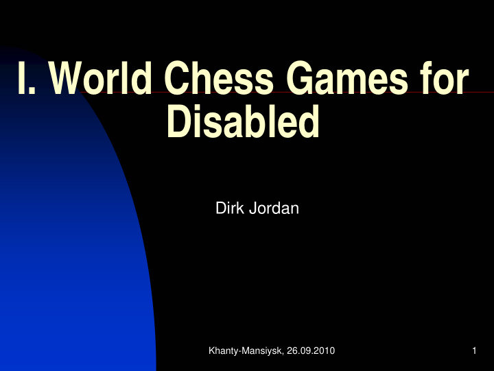 i world chess games for disabled
