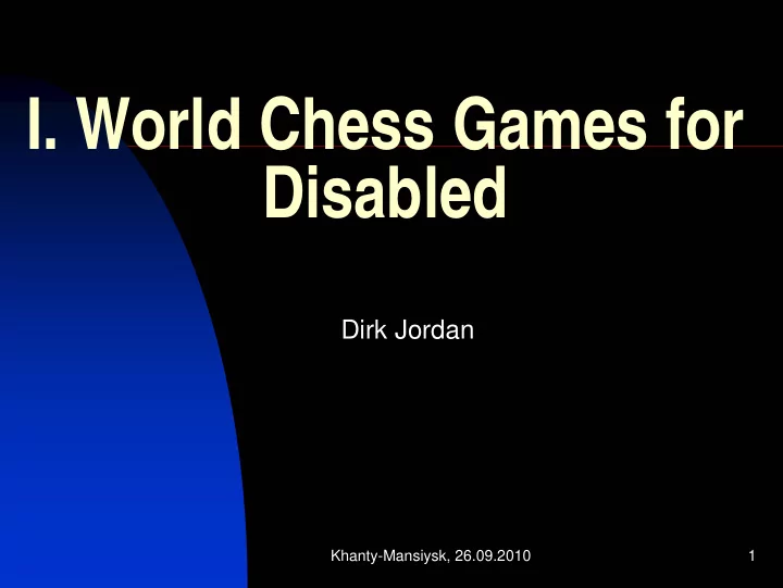 i world chess games for disabled