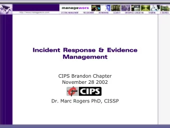 Incident Response &amp; Evidence  Incident Response &amp; Evidence  Incident Response &amp;