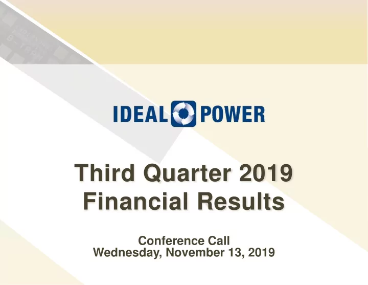 financial results