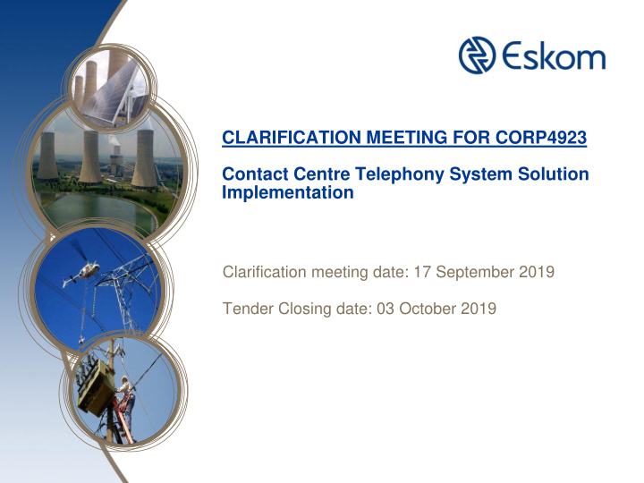 clarification meeting date 17 september 2019 tender