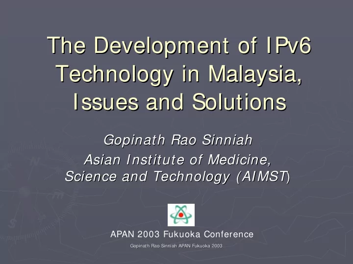 the development of ipv6 the development of ipv6