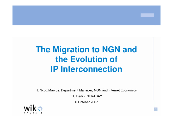 the migration to ngn and the evolution of ip