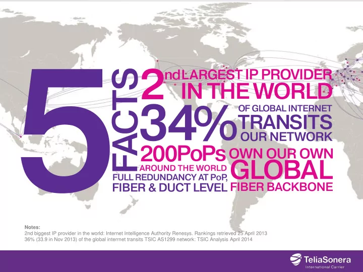 notes 2nd biggest ip provider in the world internet