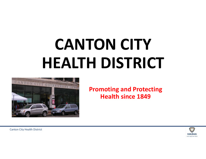 canton city health district