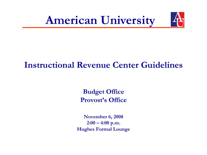american university