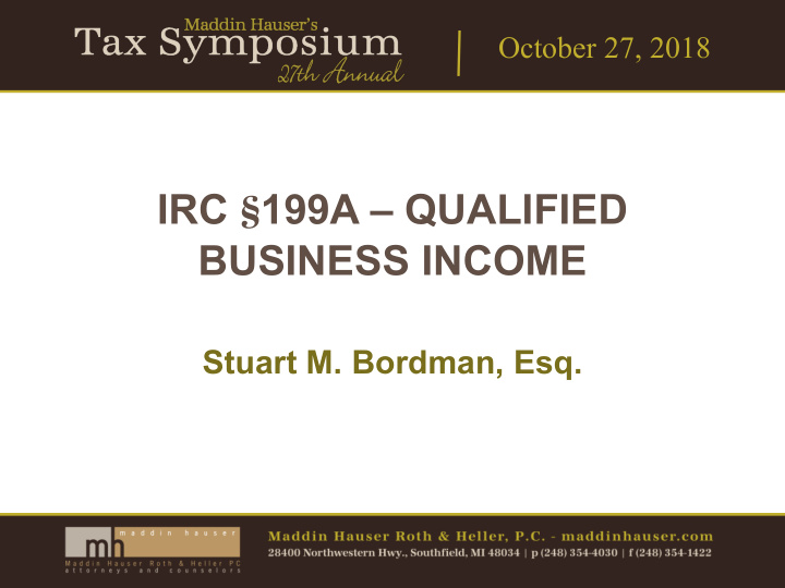irc 199a qualified business income
