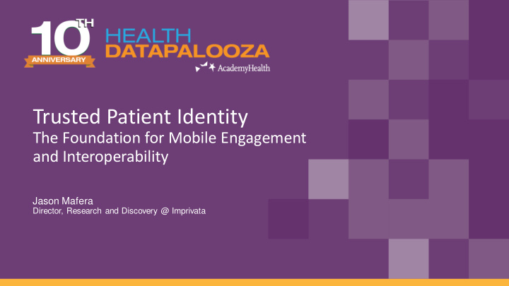trusted patient identity