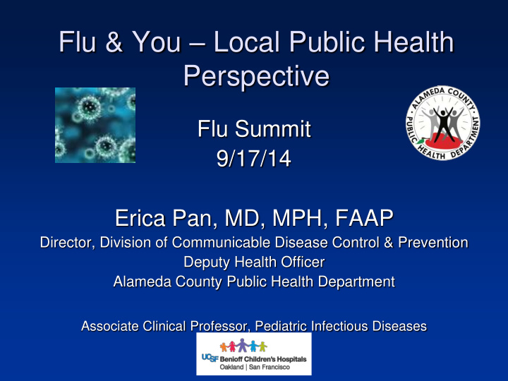 flu amp you local public health perspective