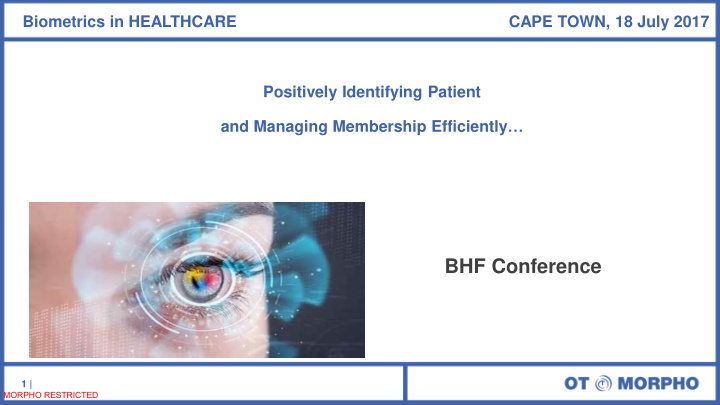 bhf conference