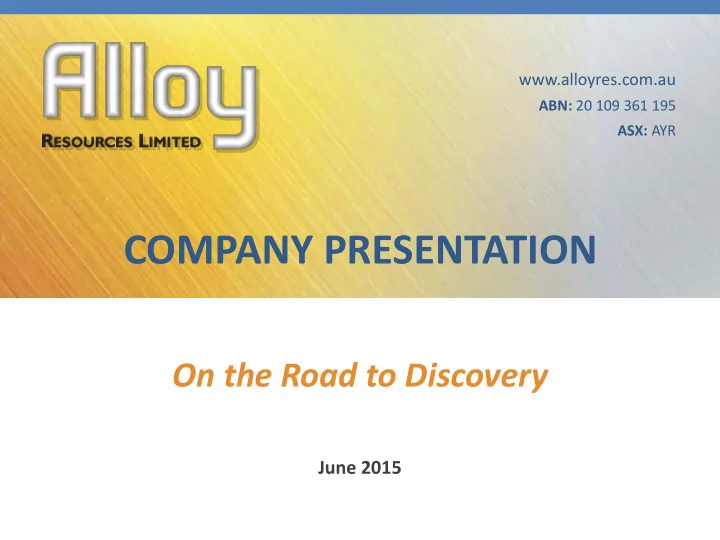 company presentation