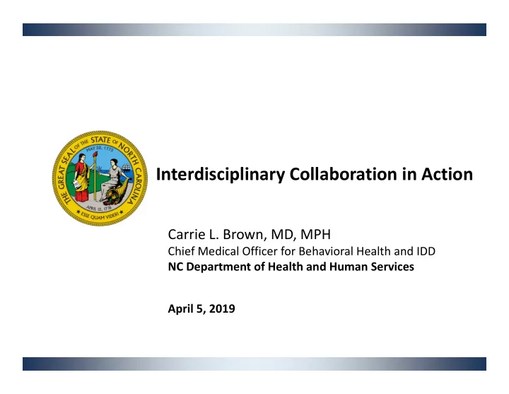 interdisciplinary collaboration in action