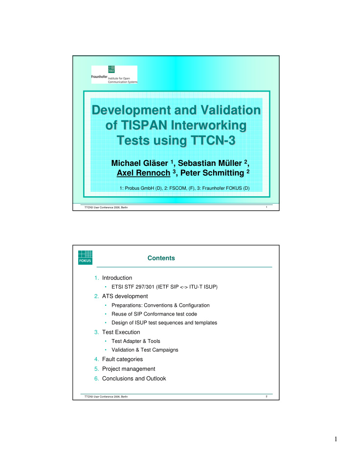 development and validation development and validation of