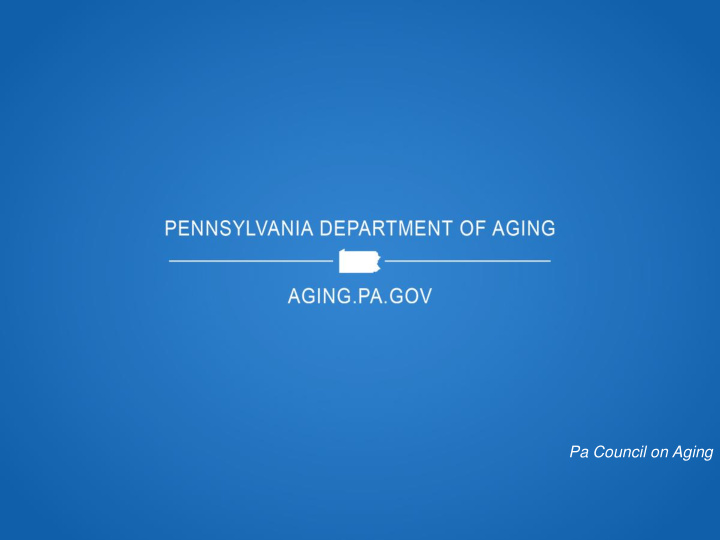 pa council on aging