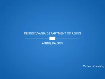 Pa Council on Aging  Pa  Governors  Department  Regional  of Aging  Councils on  Est., added