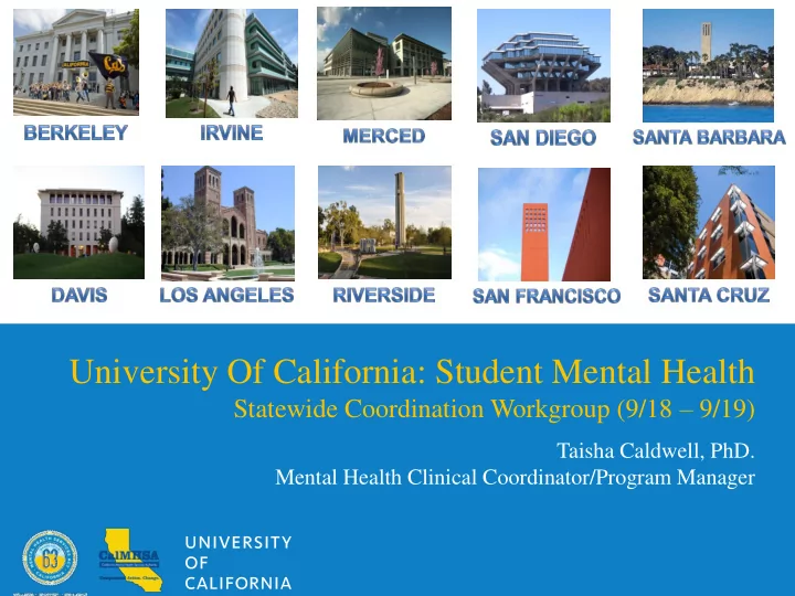 university of california student mental health