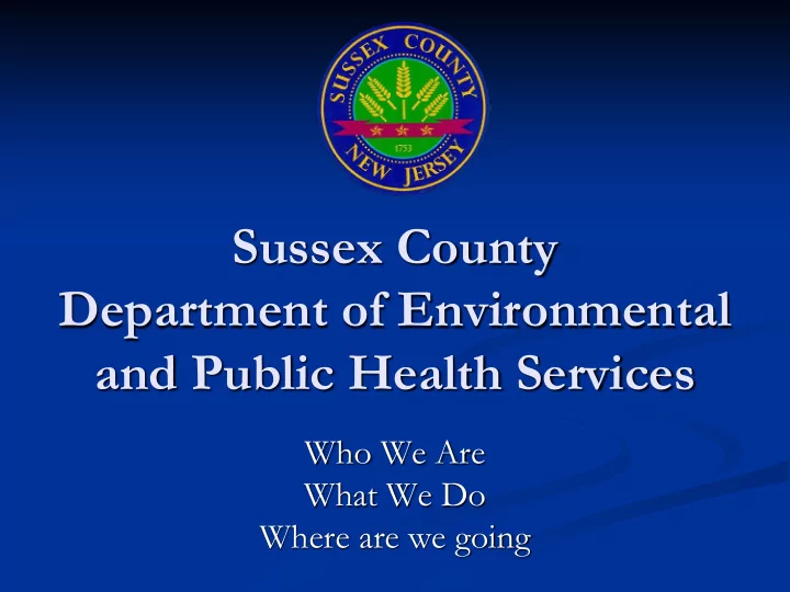sussex county department of environmental and public