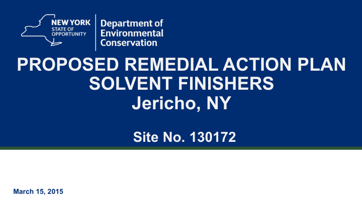 proposed remedial action plan solvent finishers jericho ny