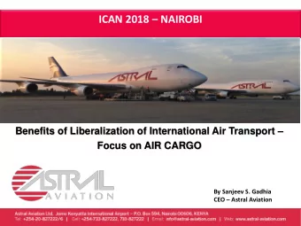 ICAN 2018  NAIROBI Benefits of Liberalization of International Air Transport   Focus on AIR