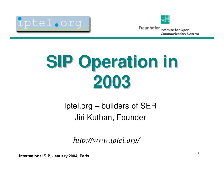 sip operation in sip operation in sip operation in 2003