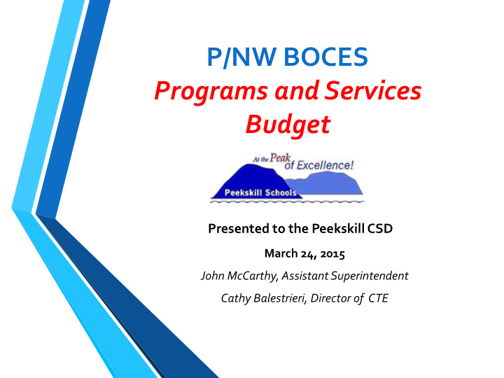 p nw boces programs and services budget