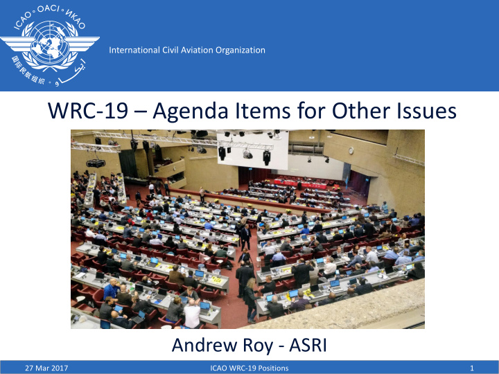 wrc 19 agenda items for other issues