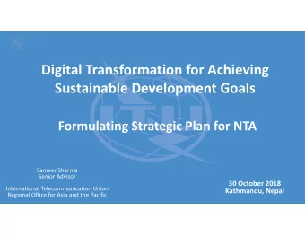 Digital Transformation for Achieving Sustainable Development Goals Formulating Strategic Plan for