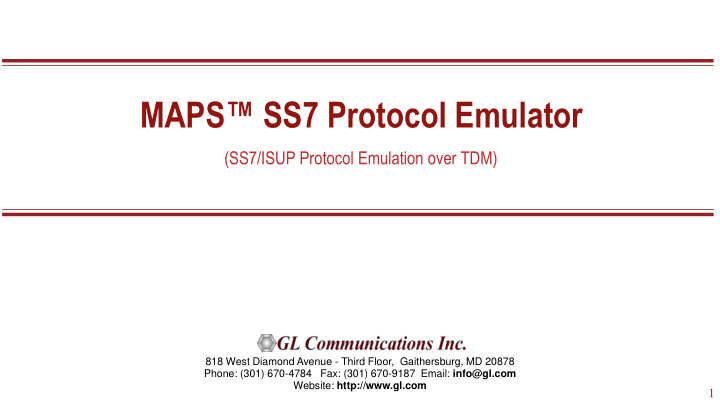 maps ss7 protocol emulator