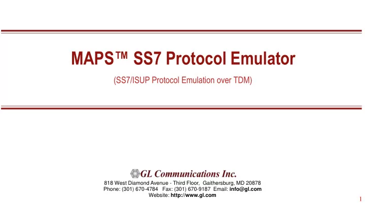 maps ss7 protocol emulator
