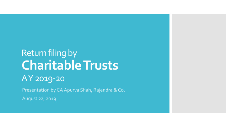 charitable trusts