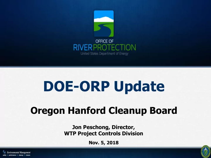 doe orp update