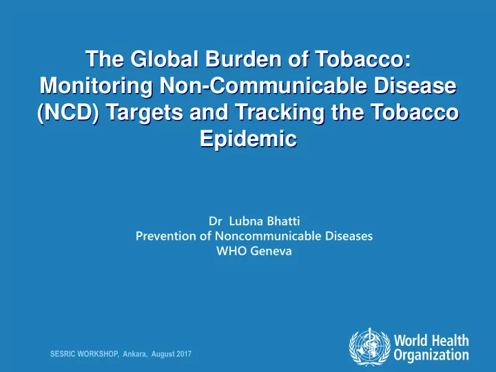 monitoring non communicable disease