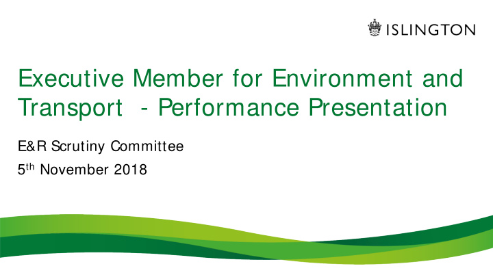 executive member for environment and transport