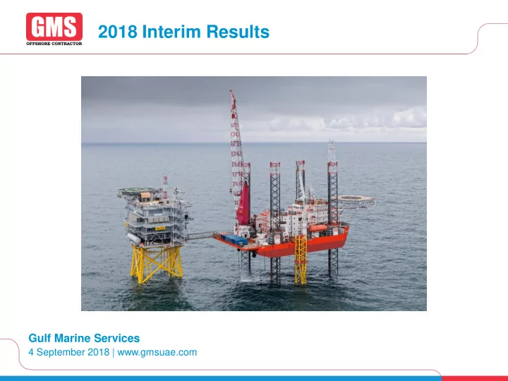 2018 interim results