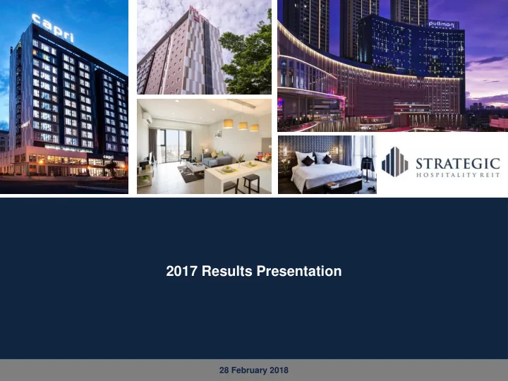 2017 results presentation