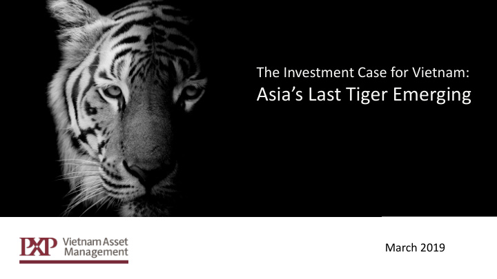 asia s last tiger emerging